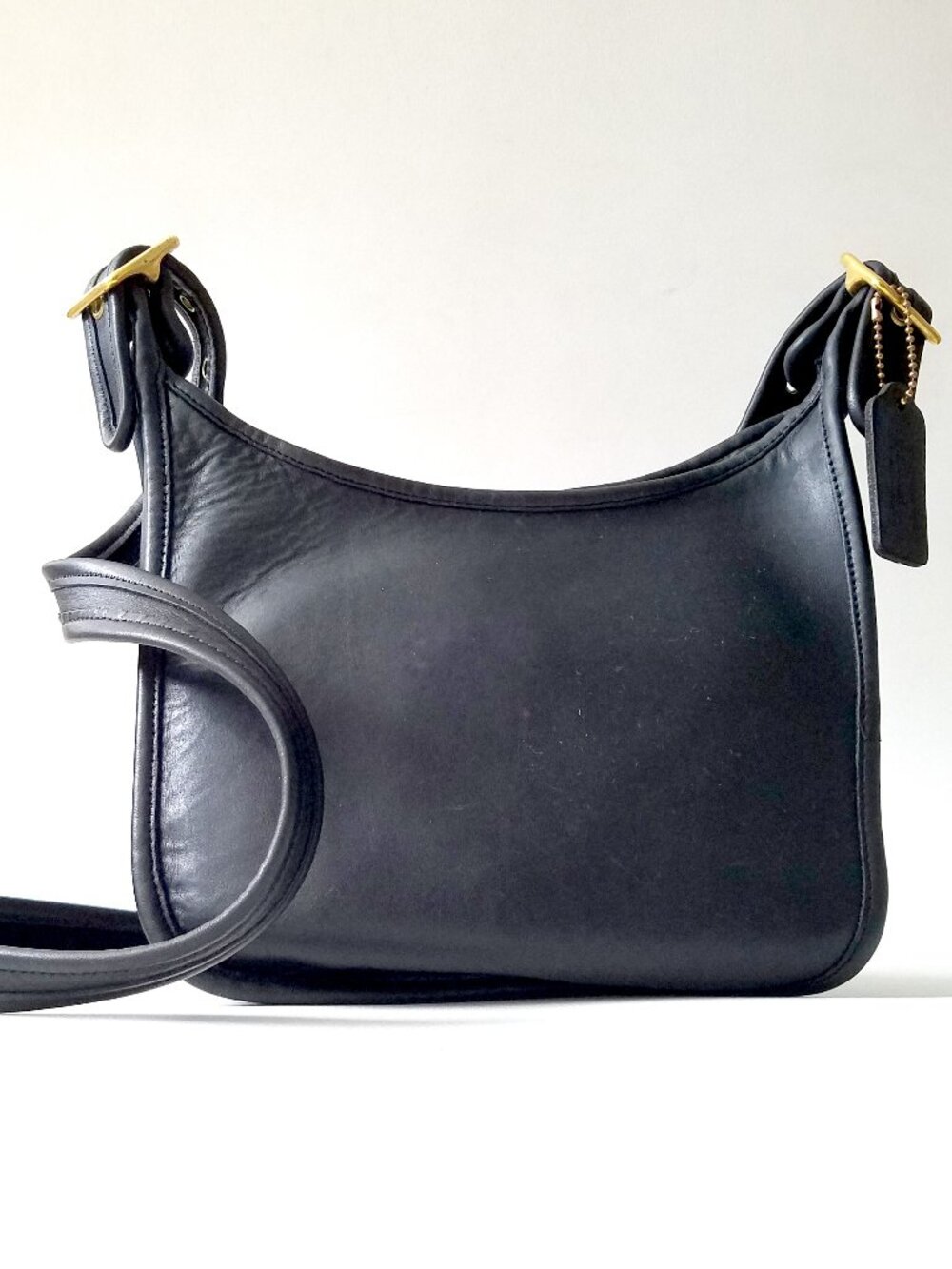 Vintage Coach Black Leather Janice Legacy Bag 9950